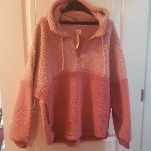 Cozy Pink Sherpa Hoodie